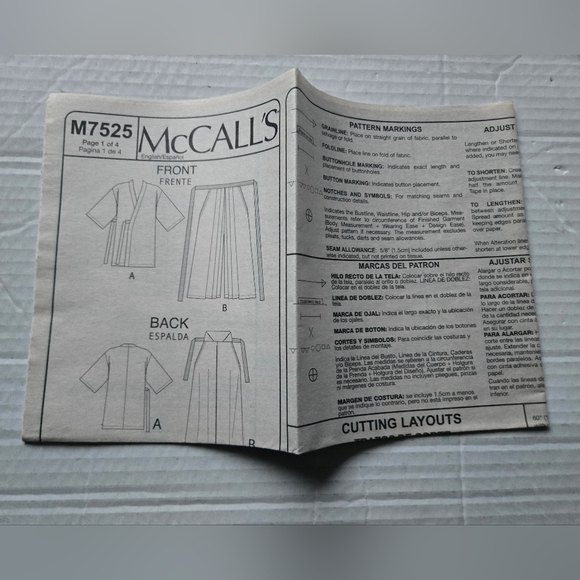 McCall's Patterns Kimono and Pleated Pants, S-M-L-XL-XXL - Picture 3 of 5